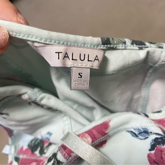 Aritzia Talula Green Bustier Floral Tank/Camisole Top Size S - Picture 7 of 9